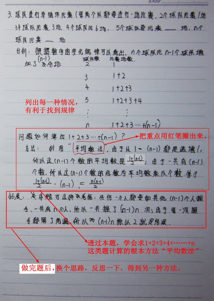 【初中学生如何做数学笔记?】七年级学生笔记示范