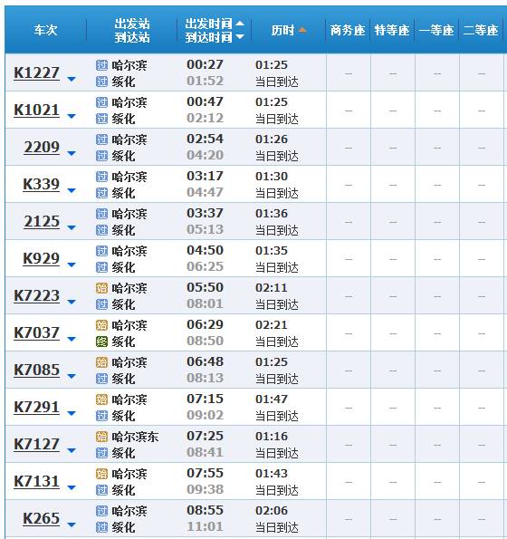 k7039,k7057,k7153,k7107 硬座43.