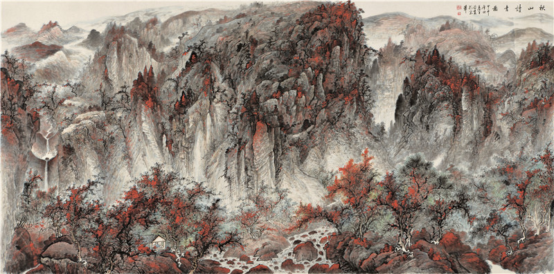 清枫豪气——山水画家王岩作品赏析