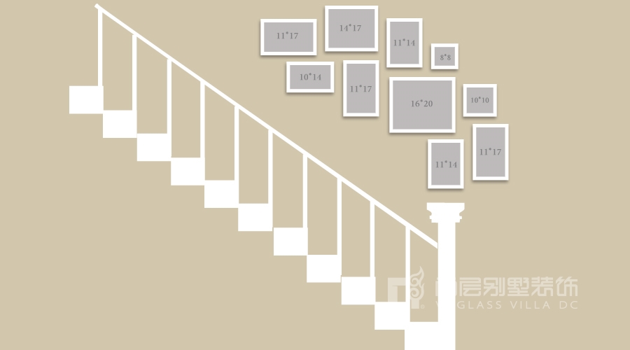 楼梯照片墙设计效果图欣赏▼