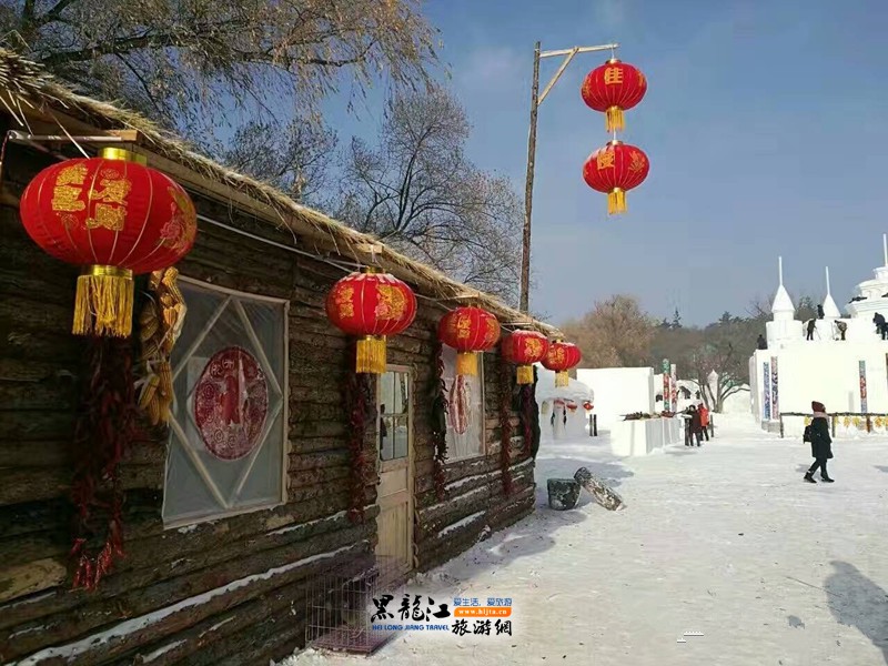 老式萨满雪屋木屋民宿体验,浓浓东北满族特色