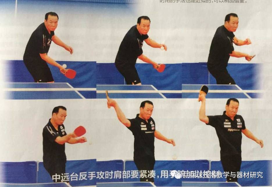 乒乓球直拍技术图解直板正手挑打和反手攻技术图解