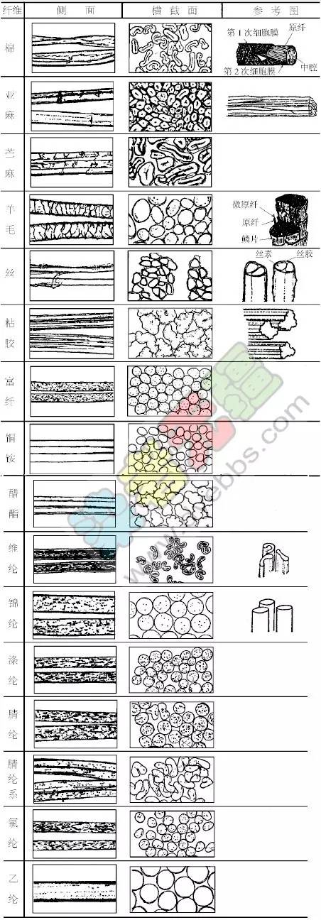 纤维鉴别之显微镜鉴别法