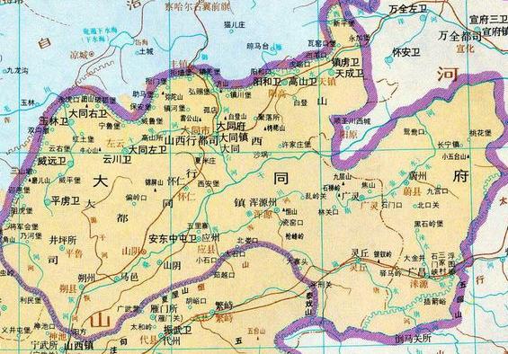 1993年后,大同市辖城区,矿区,南郊区,新荣区4区7县.图片