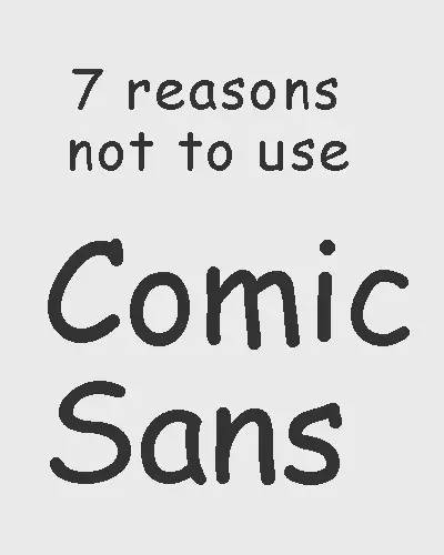 comic sans: 漫画字体 people always make fun of this font: 这是