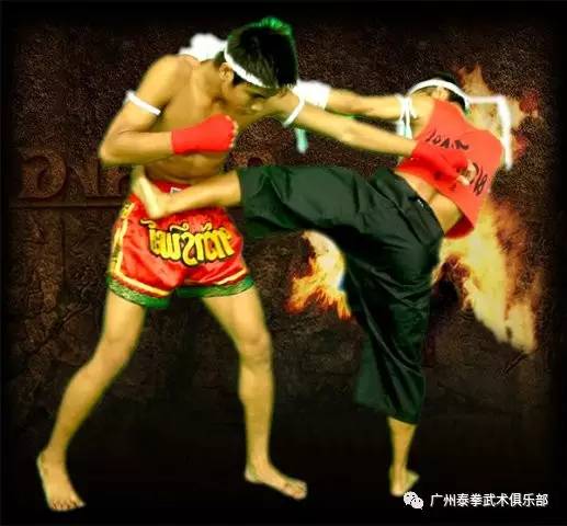 泰拳综合实战技法 正蹬直拳 撑侧戳肘扫腰 扫踢破拳