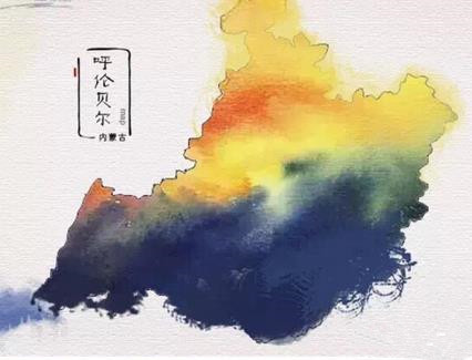 当内蒙古各盟市地图变成水墨画惊艳了