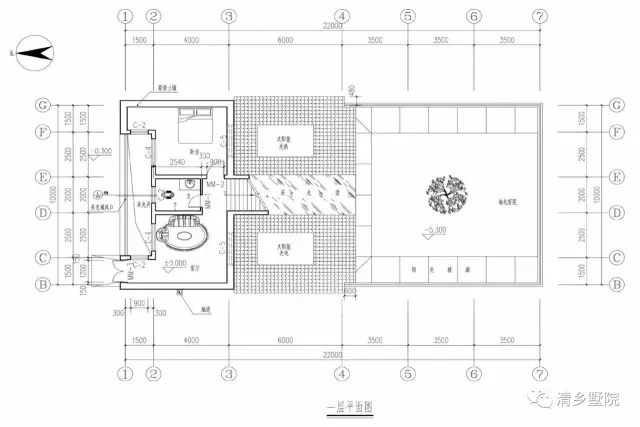 关中民居地下地上两层自建房屋设计方案