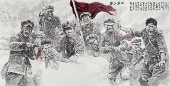 《堂屋——红军长征苟坝会议会址》 孙逊  300cm×350cm