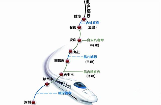 合安九高铁沿途跨省9县市,有你的家乡吗?