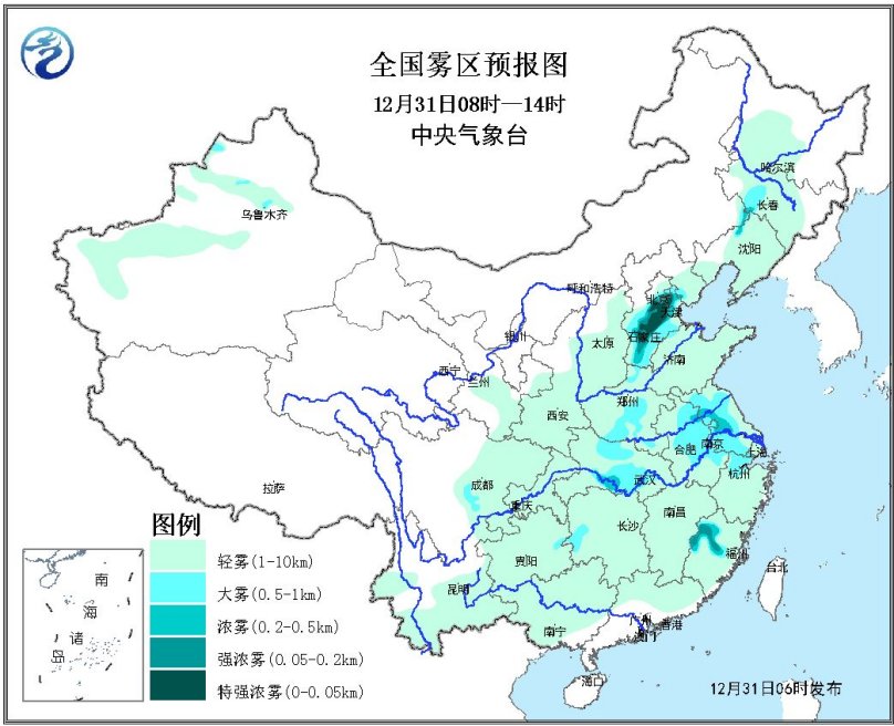 中国气象局公布16年12月全国天气气候情况