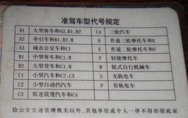 2017年a1a2a3b1b2驾驶证最新交通新规