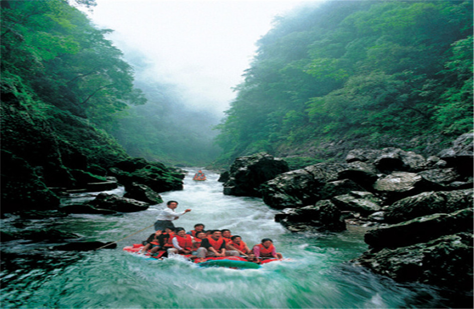 张家界自驾游导游说景点，豪情猛洞河飘流