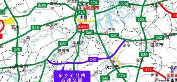 东乡至昌傅高速公路建成通车后,可以分流沪昆高速昌樟段,温厚段等路段