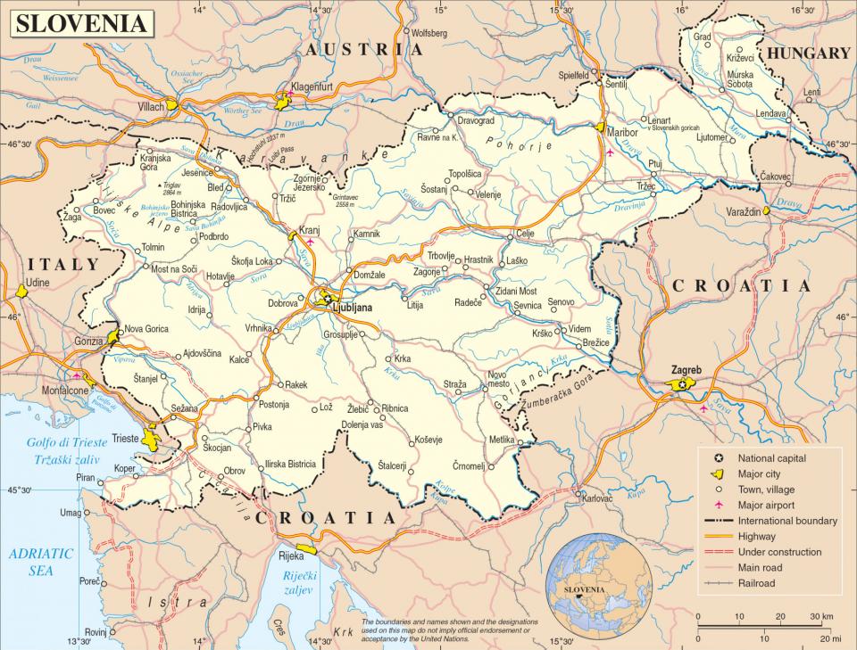 斯洛文尼亚地图_斯洛文尼亚人口