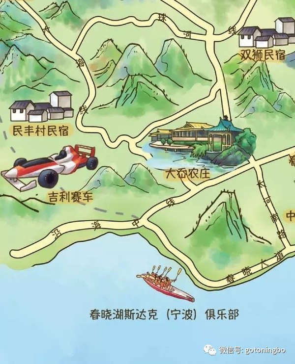 北仑史上首张手绘旅游地图面世快来瞧瞧吧