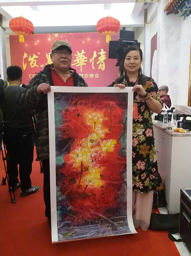 著名书画家张朴野受邀参加cetv2017春节书画联欢会
