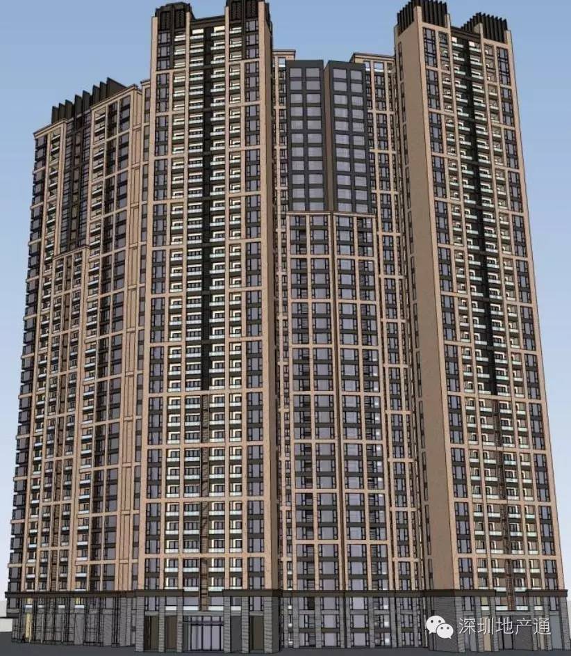 安托山下6栋40层住宅楼:轻松看2500米处深圳湾海景