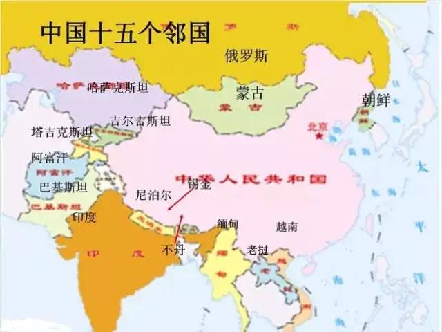 中国6个隔海相望的邻国