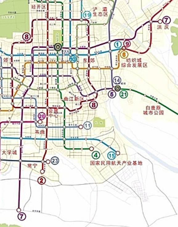 大西安地铁最新规划,未来将建23条线!