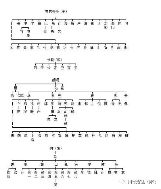中华姓氏起源脉络图,看看你的姓是从哪里来的