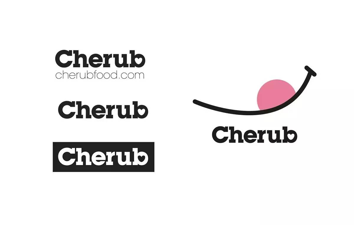cherub婴儿食品品牌形象和包装设计