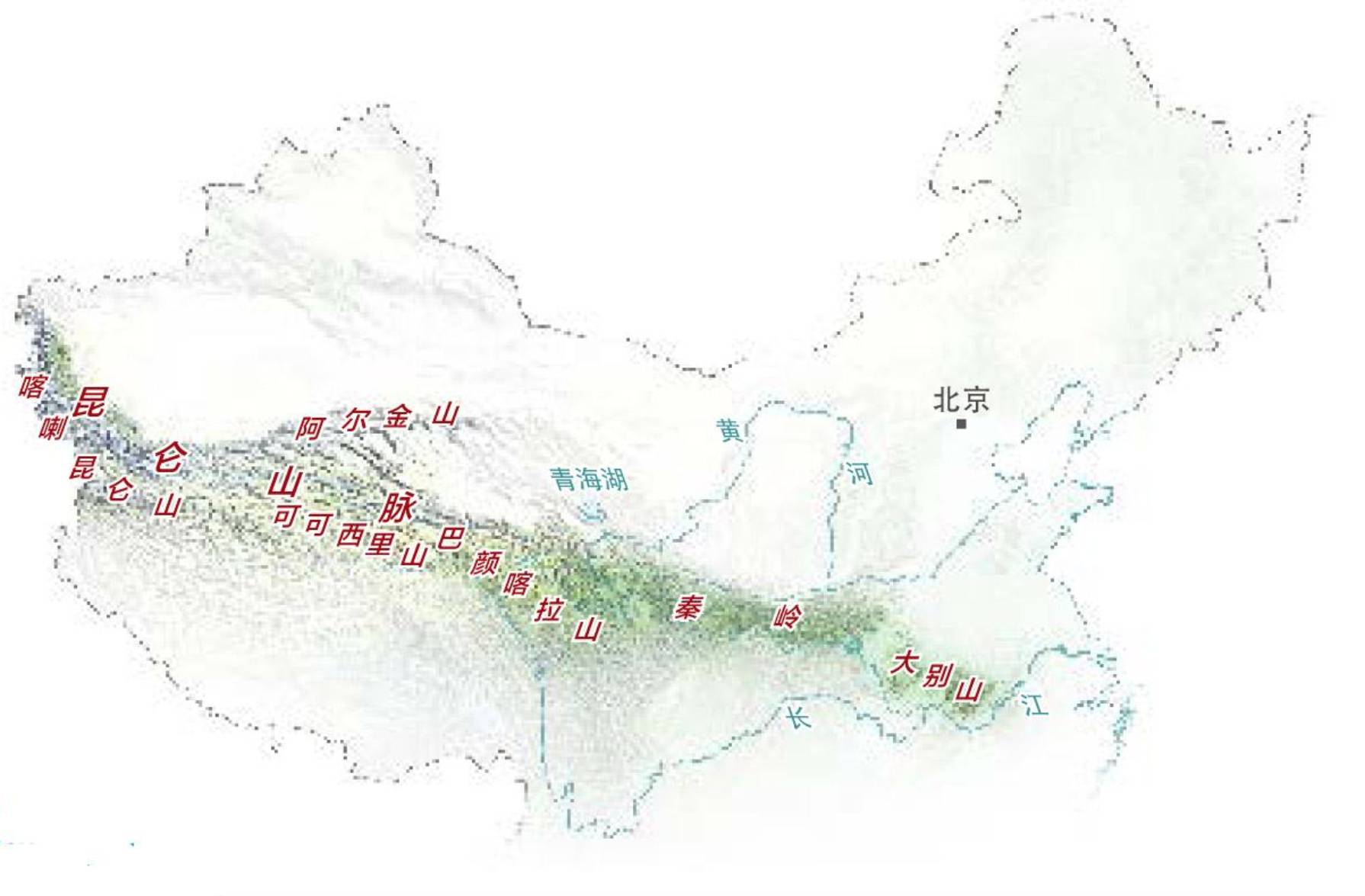 要了解昆仑山脉 需要从一张视角独特的中国地图开始 (图片源自中国图片