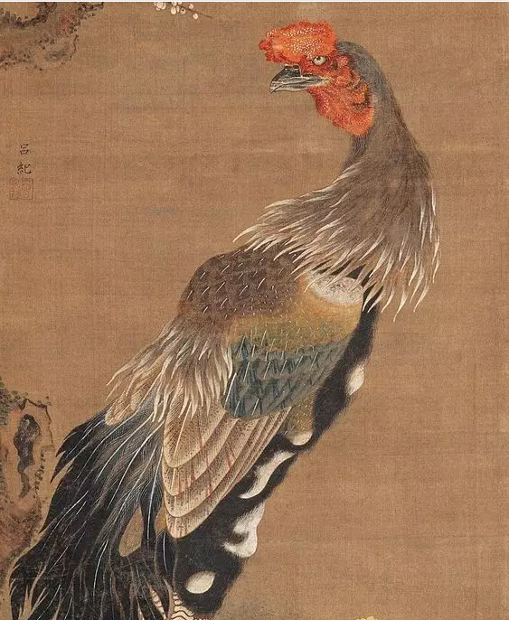 唐寅(1470—1524年) 《画鸡》是明代诗人唐寅的作品之一,描绘了雄鸡