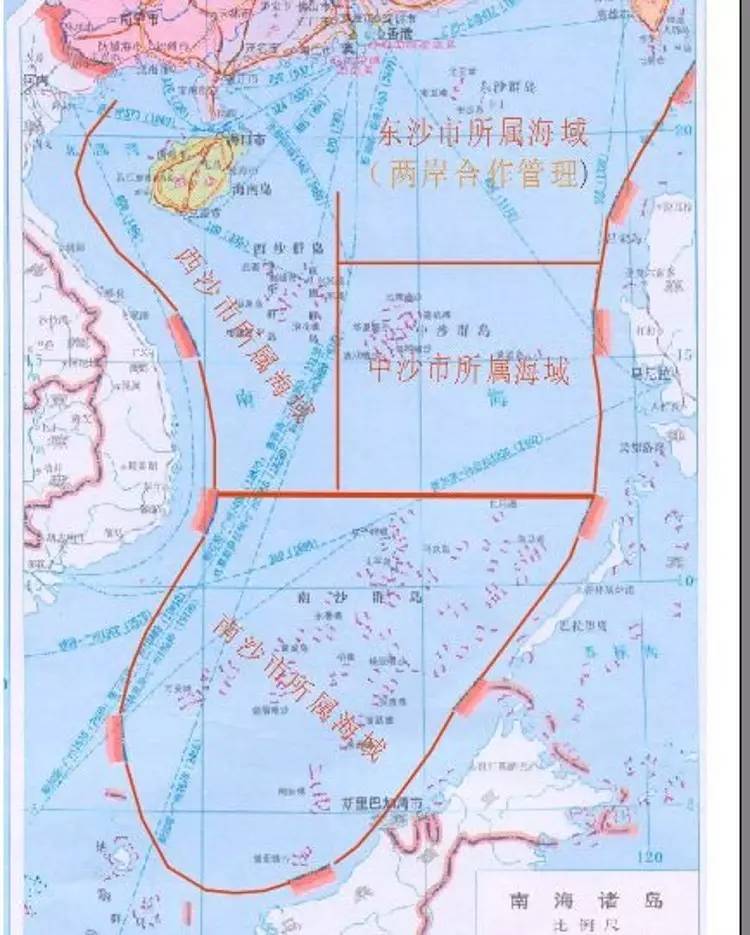 战略地理中国南海地图