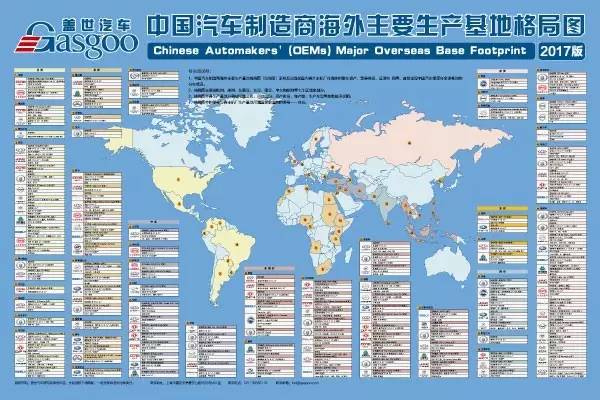 重磅│中国汽车制造商海外主要生产基地格局图