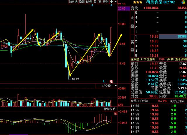 海欣食品(002702)年报预增562%,后市有望5连板