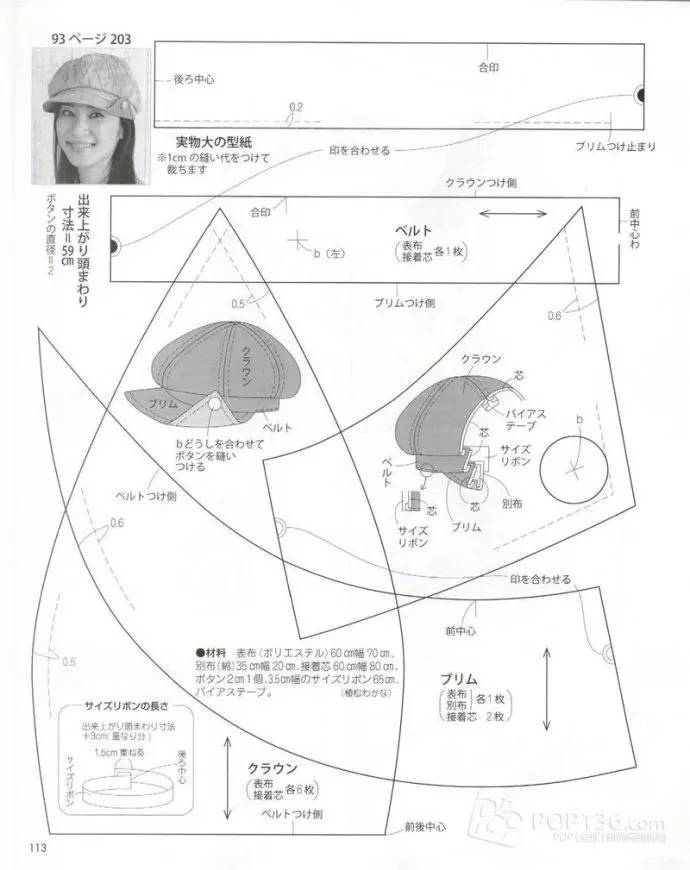 帽子款式及纸样(2)