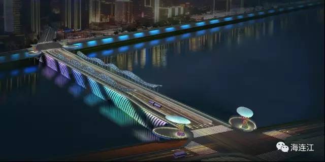 解放大桥的样子由你决定,四种桥景观夜景效果方案,你的选择决定连江