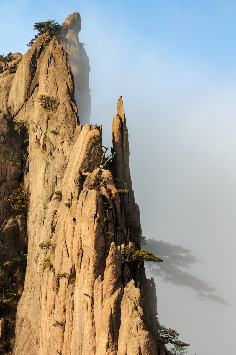 冬日黄山如痴如醉的云海美景