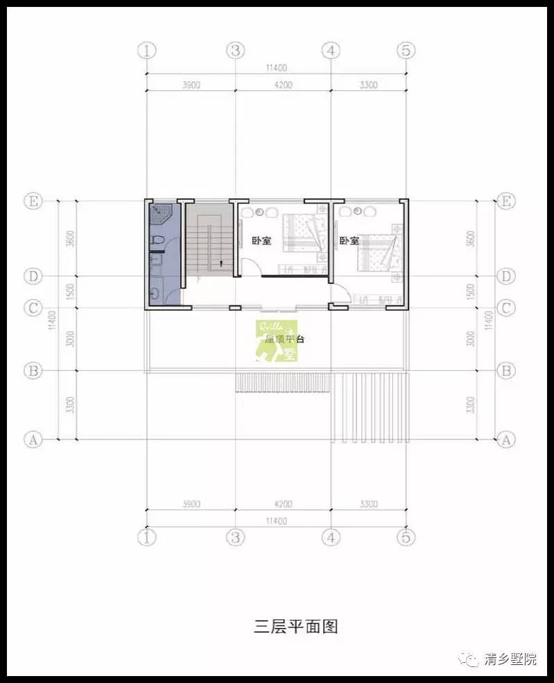 114米x144米二三层双方案农村自建房设计方案