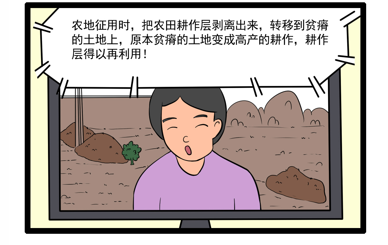 阿土博系列漫画-耕地保护之让贫瘠的土地富起来