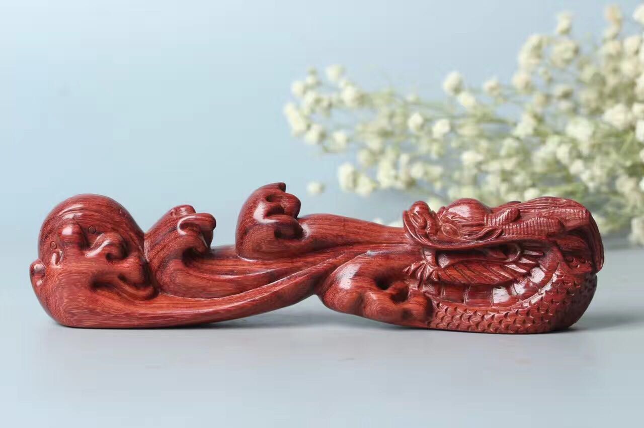 中国美術 衝立 紫檀 唐木 竹節彫刻-
