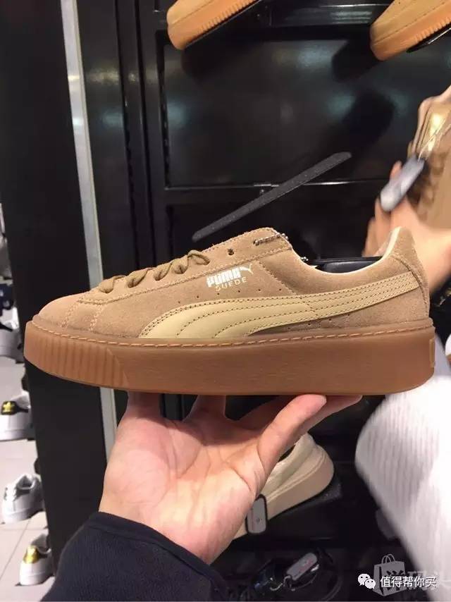 女神鞋 puma suede platform core蕾哈娜小麦色厚底女士板鞋