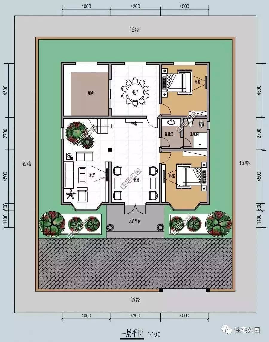 7套带堂屋自建房户型第6套最实用接地气含图纸