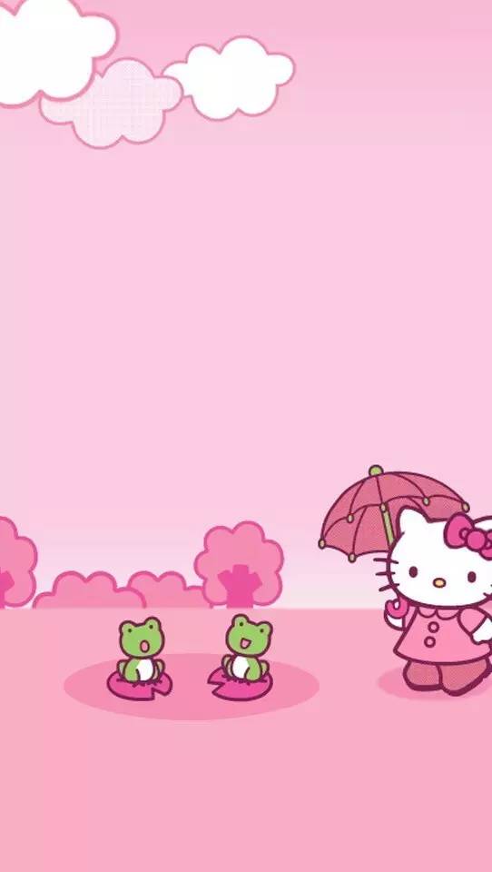 1月14 粉色hello kitty锁屏壁纸原图更新 自取不谢!