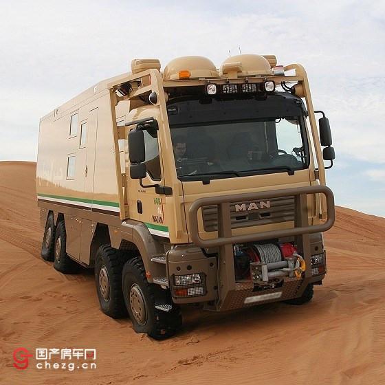 霸气侧漏的man全地形房车德国8x8定制型越野房车