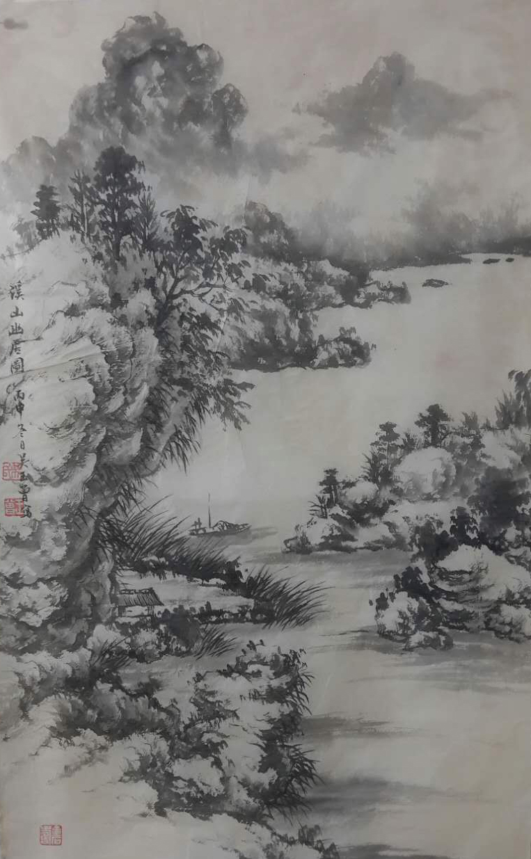 【作品欣赏】特别是近年来所画的山水画,山石皱檫多见干笔,追求浑厚