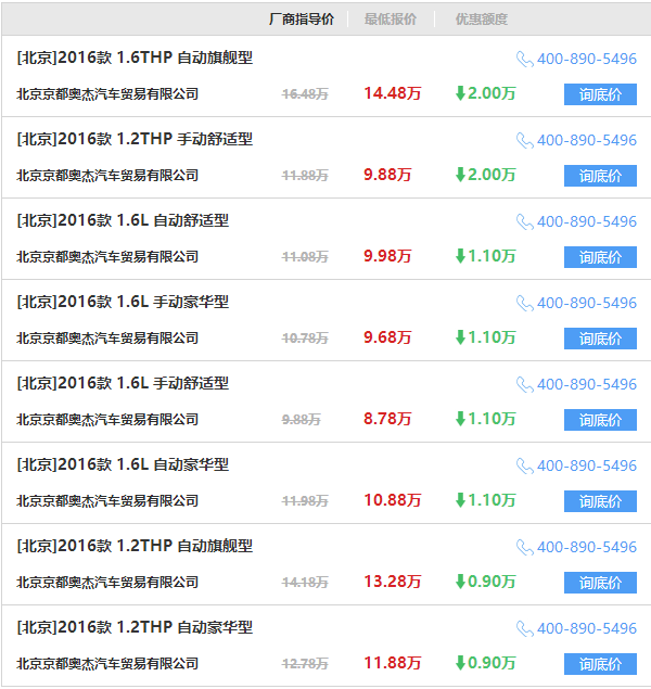 【北京】雪铁龙C4世嘉最高优惠2万