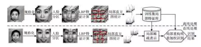 和局部稀疏表示的人脸表情识别算法 首先,对规格化后的训练集人脸图像