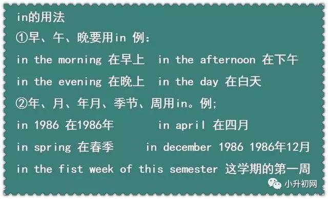 小学英语:介词用法区分顺口溜,家长再也不用担