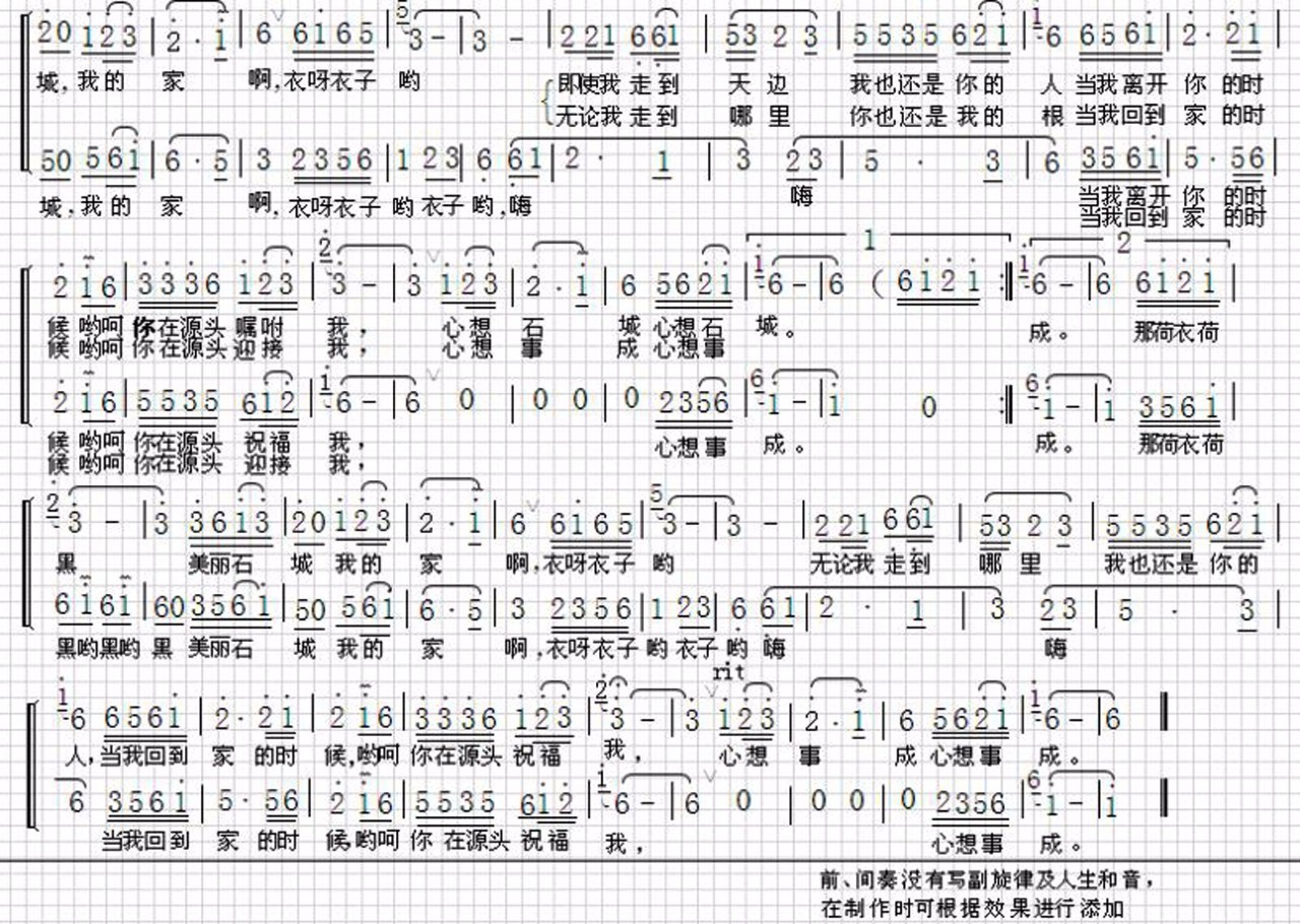 心想简谱_心想事成 陈永峰 简谱(3)