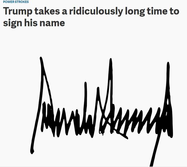 你可能看到了假签名:川普签名真身也许是心电图