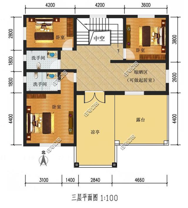 户型八 户型九 户型十 微信公众号:住宅公园,450款农村自建房图纸