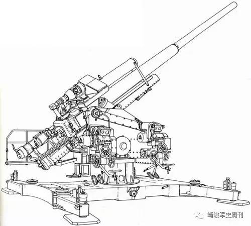 105毫米高射炮为基础进行放大设计的产物,两者在结构上有很多相似之处