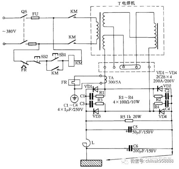 图39 交流电焊机一般接法 40.